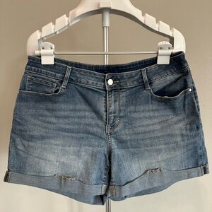 Apt 9 Women’s Denim Shorts w Cuff Hem, Size 14